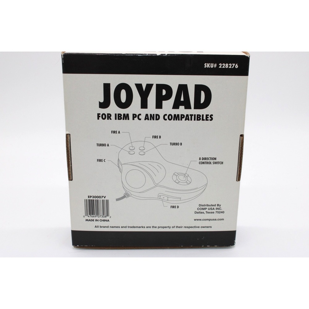 VTG JOYPAD for IBM PC AND COMPATIBLES‎ ***NEW*** COMP USA SKU#228276 CIB - Picture 6 of 6